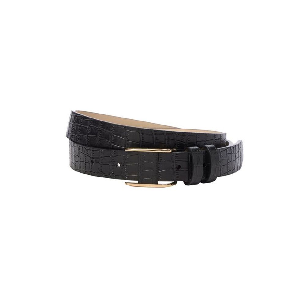 J.Mclaughlin Allegra Croc-Embossed Leather Belt